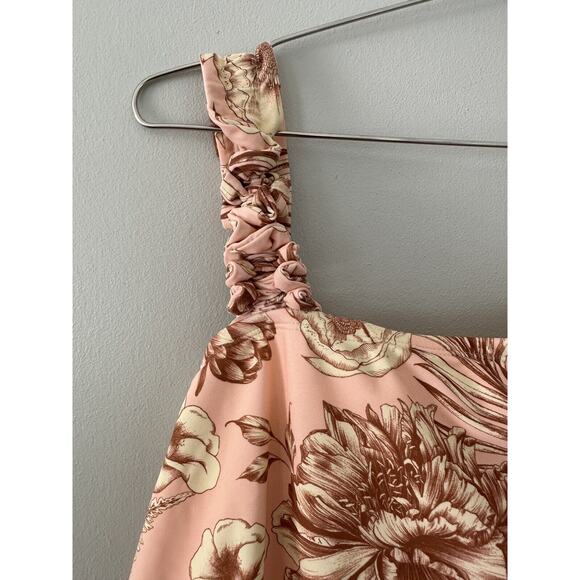 Agua Bendita Womens Romantic Floral Flutter Sleeve One Piece Swimsuit 3X - Picture 5 of 10